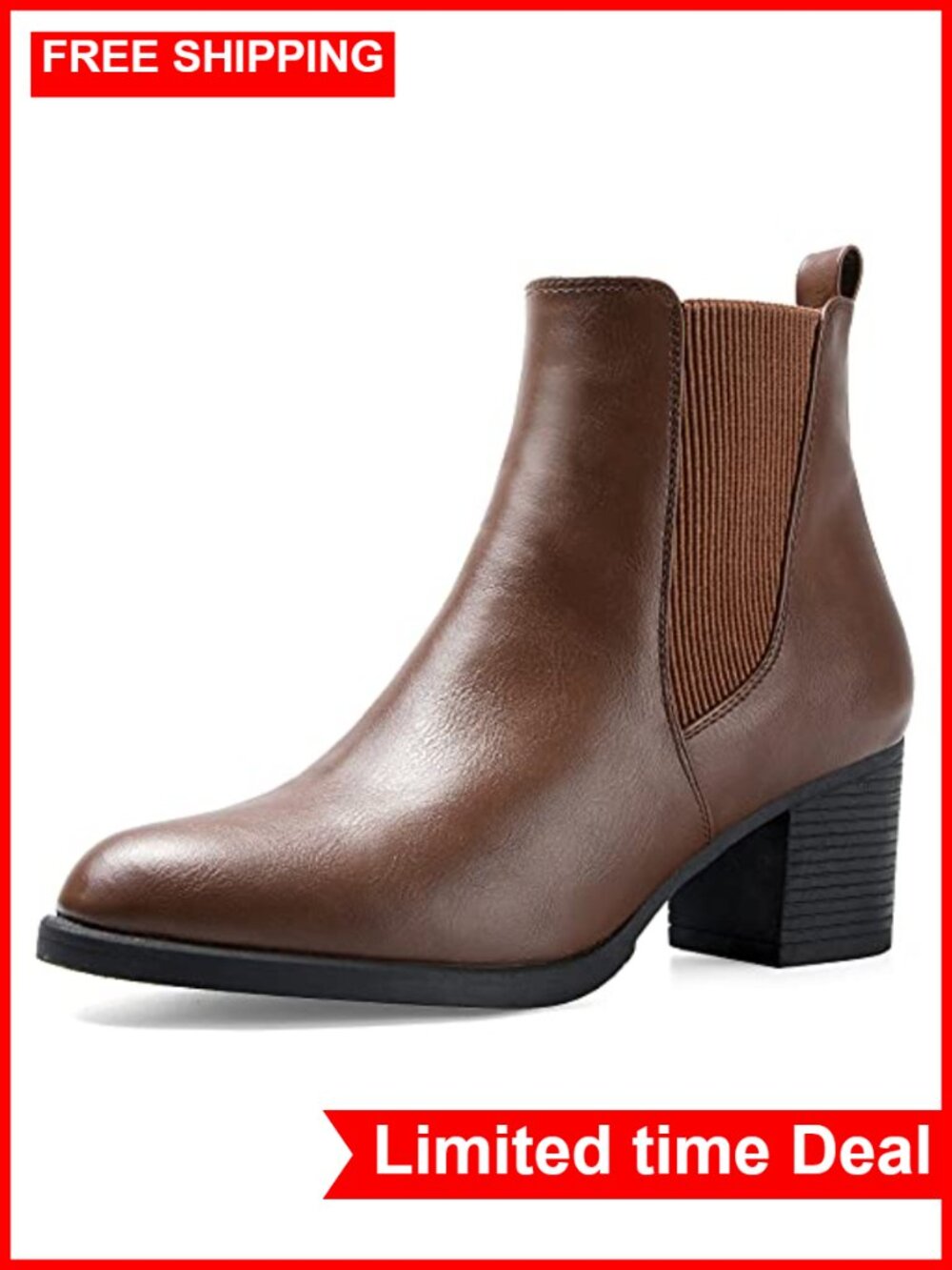 Chelsea Ankle Boots Chunky Block Heel Slip On Fall Booties
